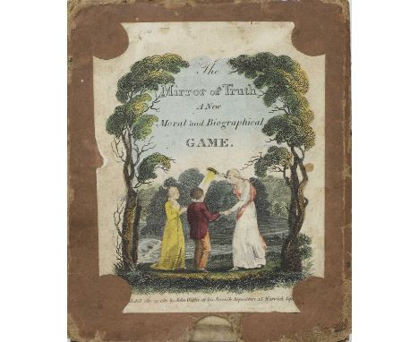 WALLIS (Pub) THE MIRROR OF TRUTH A new Moral and Biographical Game. London: J Wallis, 1811. Hand-coloured lithographed dissec