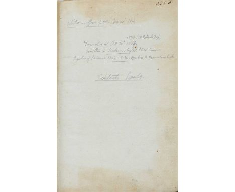Naval/ POW. Napoleonic Camp Manuscript: First 18 pages written by an officer of HMS 'Caesar'; And from page 19 to 69 written 