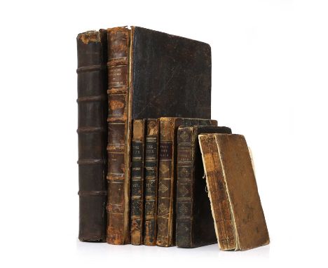 A collection of leather bound books to include Sir Henry Chauncy, The Historical Antiquities of Hertfordshire (7)