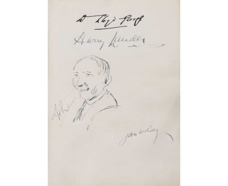A quantity of autograph albums, one c.1918-1920 of British politicians including David Lloyd George, Stephen Leacock, Harry L
