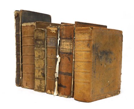 Six Bibles: 1- Holy Bible, containing the Old and New Testaments. Cambridge, John Archdeacon, 1789 (both TPs Old &amp; New). 