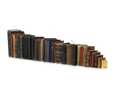 BIBLES: MINIATURES & POCKET EDNS: C50 volumes, including: Miniature Bible with Magnifier. Glasgow, David Bryce, no date, c189