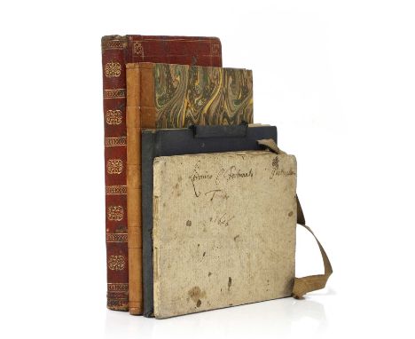 Manuscripts, etc.: 1- An eighteen century volume of: 'Music Catalogue' 57 pages listing of Piano Forte; Harp &amp; Piano Fort