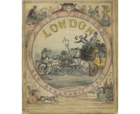 Reeves J (Pub.) A RIDE THROUGH LONDON- New Panoramic Game J A Reeves, Dartford, Kent, no date, c1845/1850. Hand coloured pano