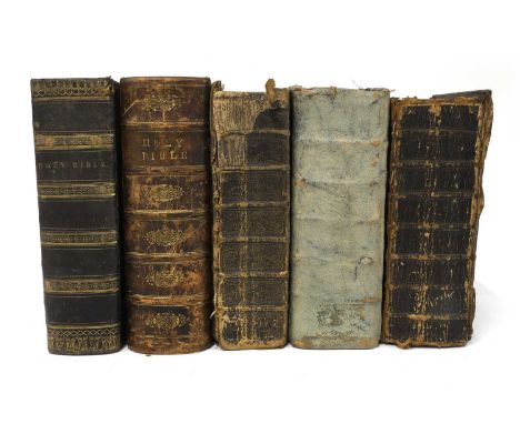 Five Bibles: 1- 1716 BIBLE: The historical part of the Holy Bible or the Old and New Testament exactly and completely describ