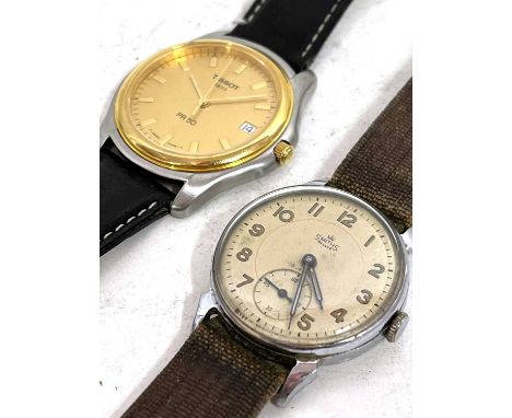 Two gents wristwatches, one a Smiths manually crown wound watch and the other a Tissot PR50 Quartz wristwatch