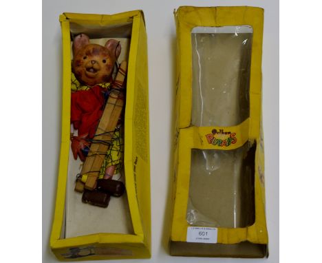 VINTAGE PELHAM RUPERT THE BEAR PUPPET IN BOX     