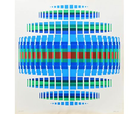 Vocke (?), 20. Jh.Element-Kugel. Farbserigrafie, 1969. In Blei unten rechts signiert und datiert. Exemplar 135/150. Ungerahmt