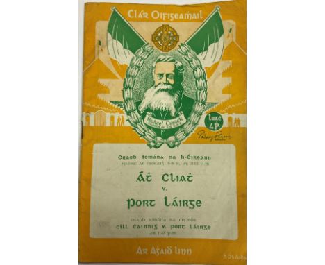 1948 All-Ireland Hurling Final

G.A.A. Programme 1948 Craobh Iomana na hEireann i bPairc an Chrocaigh 5.9.48 Dublin V. Waterf