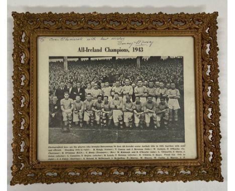 Signed by Roscommon All-Ireland Wining Captain G.A.A.: Photograph, Roscommon - All-Ireland Champions 1943, group Photograph, 