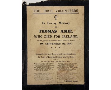 Republican: [Ashe, (Thomas)] The Irish Volunteers In Loving Memory of Thomas Ashe, who died for Ireland, during his term of I