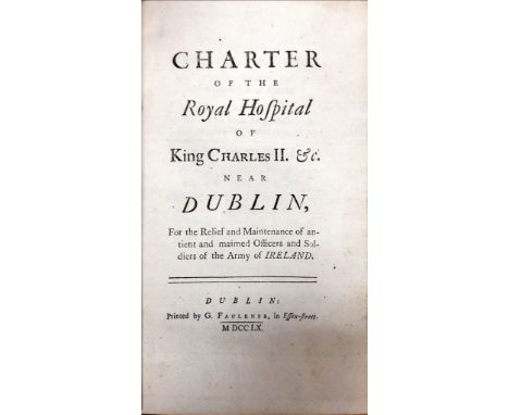 Binding: Charter of the Royal Hospital of King Charles II Etc., near Dublin, For the Relief and Maintenance of Ancient and Ma