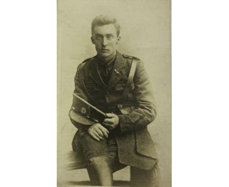 Postcard: Republican Interest, a real Photographic sepia type Card of Comdt Peader Breslin, in full military attire - publish