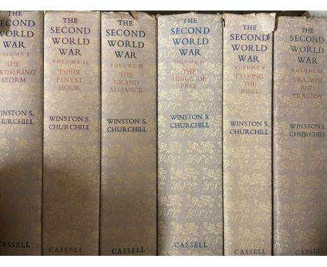 Churchill (Winston S.) The Second World War, 6 vols., L. (Cassell &amp; Co. Ltd.) 1948 - 1954, First Edn., Ex. Libris 'Noel P