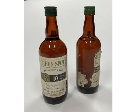 Irish Whiskey: "Green Spot," John Jameson &amp; Son, 10 Years Old Irish Whiskey. Distilled at Bow St., Distillery, and bottle