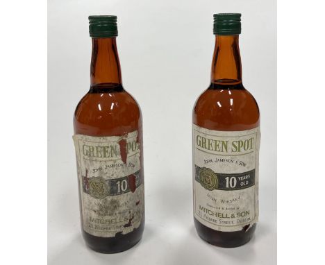 Irish Whiskey: "Green Spot," John Jameson &amp; Son, Old Irish Whiskey. Distilled at Jameson's Bow St., Distillery &amp; bott