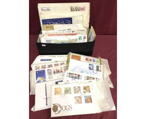 A collection of world stamps, first day covers and philatelic items.  To include Lundy stamps, showguard mounts, British and 
