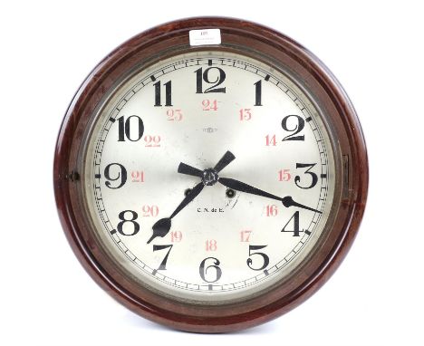 20th century Kienzle wall clock, the dial with Arabic numerals, signed Kienzle and C.N. de E., the movement with platform lev
