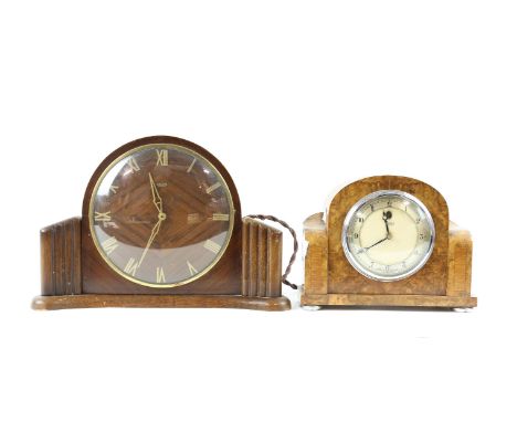 Collection of electric mantel clocks, to include Art Deco Bulle Electric mantel clock,  Garrard Electric Preston's Ltd Bolton
