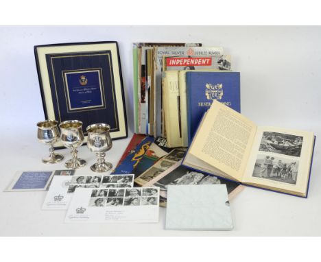 Collection of Royal memorabilia to include commemorating the Royal Silver wedding, Silver Jubilee and marriage of Prince Char