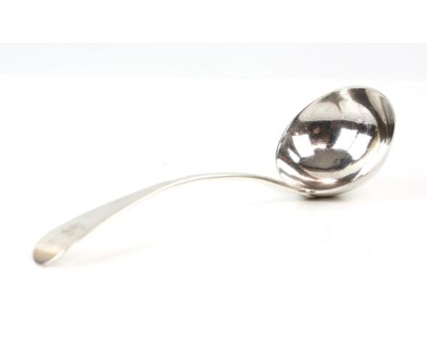 George III silver ladle in old English pattern, London 1803