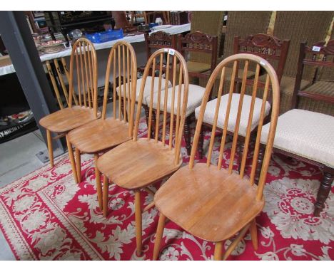 A set of 4 Ercol style dining chairs.