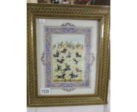 An Iranian/Middle Eastern painted tile.
