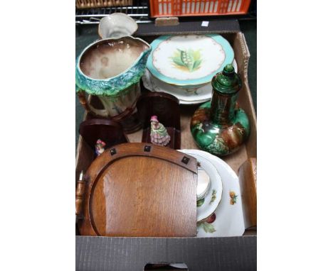 A selection of domestic potter to include Royal Doulton Carltonware and a hallmarked silver oval trinket box