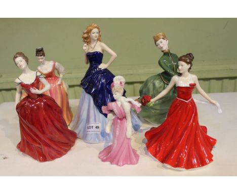 A selection of ceramic figures, to include Coalport &amp; Royal Doulton