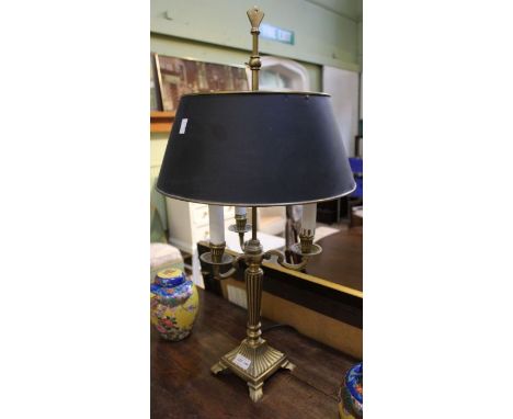 A French design three sconce table lamp