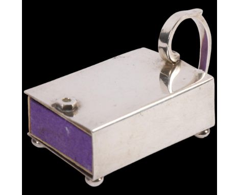 ASPREY - an Elizabeth II silver Go-To-Bed, retailed by Asprey's of London, hallmarks for London 1966, L7.5cm 