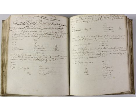 Lord Mountjoy's Own Manuscript Maths BookManuscript: Notebook, 20 x 15 cm, bound in white vellum, inscribed “Ld Mt Joy, Dubli