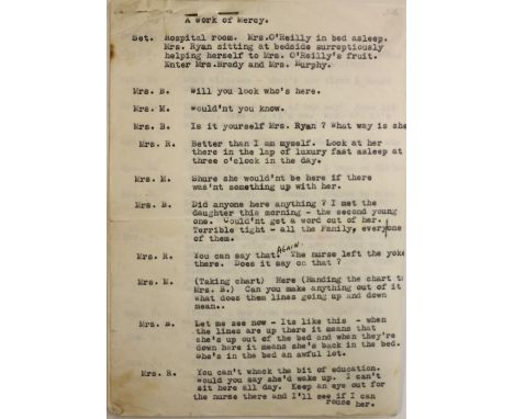 Anon.  'A Work of Mercy' A short typescript sketch, 6pp, with a few ms. corrections, apparently unpublished. Mrs.O'Reilly is 