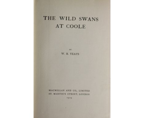 Yeats (W.B.) The Wild Swans at Coole, L. 1919; Later Poems, L. 1922; Selected Poems, L. 1929. All First Editions in d.w., exc