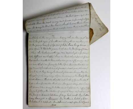 Manuscript Diary of Newport B. WhiteCo. Tipperary: An oblong octave volume, containing extensive diary and commonplace book b