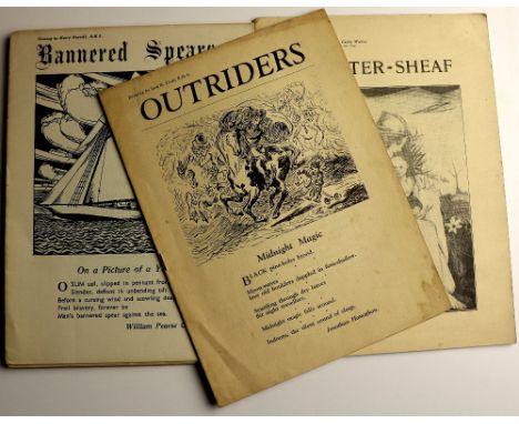 Runa Press.  A full set of the six 'Poetry Quartos', Dublin 1943-44, with covers illustrated by Irish artists, viz.  Outrider