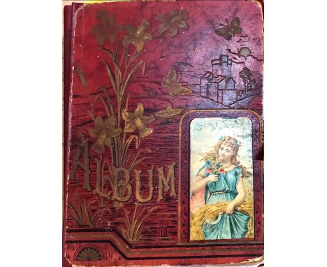 Waterford Sewing Album 1890s.   A quarto album (signed Sarah L Kearon inside cover),  containing a range of miniature sewing 