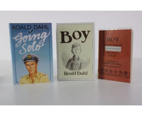 The Authors Autobiographies Dahl (Roald) Boy, 8vo L. (Jonathan Cape) 1984, First Edn., illust. blue cloth, d.j. (not clipped)