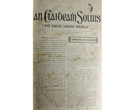 Periodical: An Claidheamh Soluis Weekly bilingual newspaper of the Gaelic League, a paper which helped to change Ireland. 18 