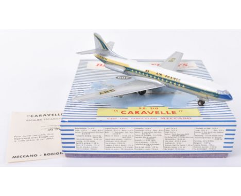 French Dinky Toys 60F S.E.210 “Caravelle” “Air France” silver/blue/white, F-B GNY, in mint original condition, with inner pac