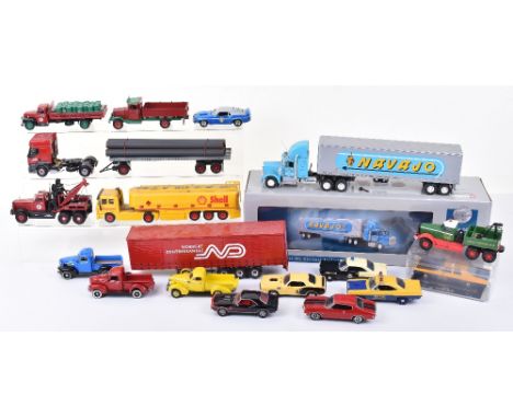 Quantity Of Various Diecast Models, Boxed Corgi 55802 Kenworth W925 semi box container Navajo, (no inner packing) unboxed Ren