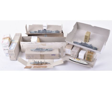 Quantity of Waterline Naval Ship Models, including: Taiho Aircraft carrier, Nz 51 Boschfontein troop ship, RHE 90 Gotland, Na