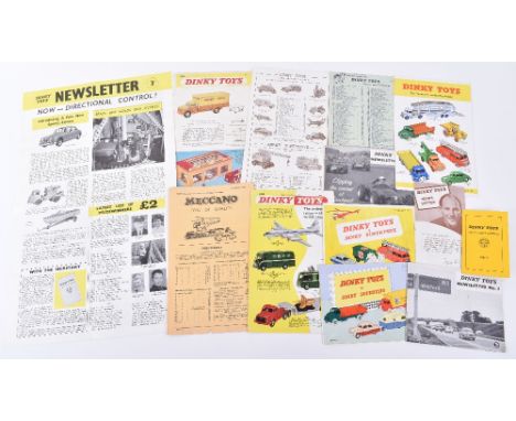 Interesting Collection of Dinky Toys /Leaflets/Collectors Club items, 4 x collectors Licence’s, 1959 newsletter, with a messa