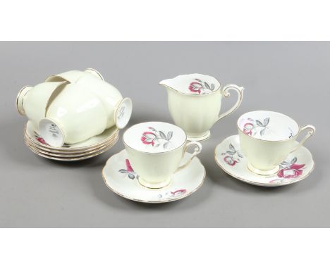 A Queen Anne bone china six place tea service.
