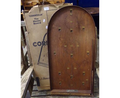 Corinthian 'Bagatelle' board in original box as supplied to 'His Majesty the King HRH Prince of Wales and Many Members of the