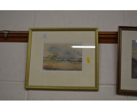 John R Pretty pencil signed landscape abstract study