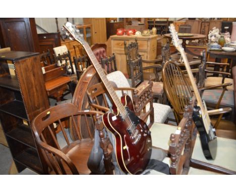 A Hohner professional electric guitar with carrying case