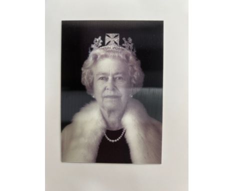 Chris Levine (Canadian, b. 1960), Equanimity, Her Majesty Queen Elizabeth II, 2004, Lenticular print postcard from sequence 5