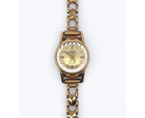 A Rotary ladies watch with a hallmarked 9ct gold bracelet. Gross weight 14.33g