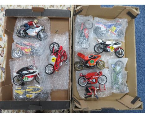Protar (Italy) 1/9th scale Motorcycles plastic kit-built models, built and painted to a good standard, generally excellent to